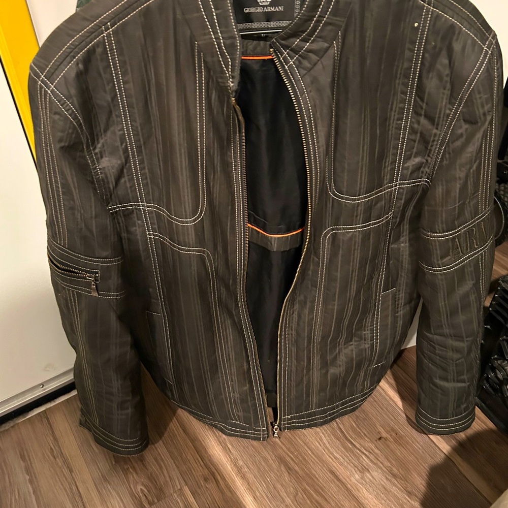 Vintage Armani Bomber Motorcycle Jacket